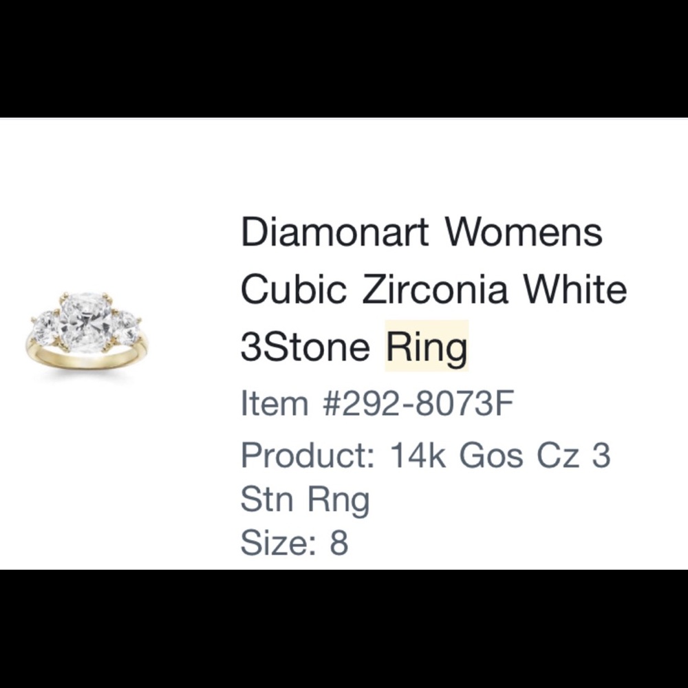 3 stone ring from jcpenney size 8